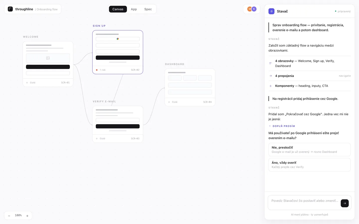 Several client projects with their status: approved, with the client, change request